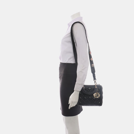Lady Dior Small My Abcdior Black Lambskin Leather