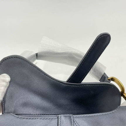 Sold Dior Saddle Mini Silk Blue with Crystal Embedded Buckles