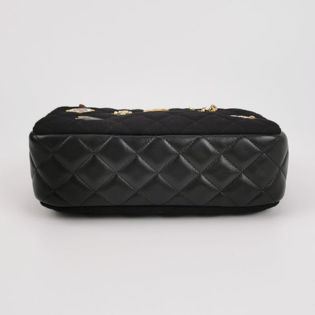 Chanel Métiers d'Art Paris-Hamburg 2018 Wool Nautical Charms Camera Bag Dark Navy
