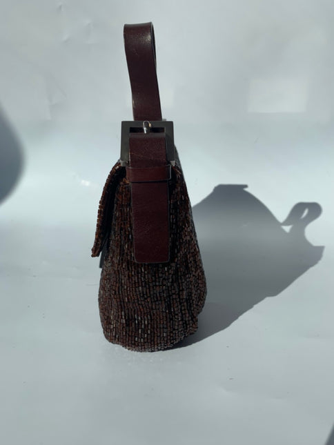 Sold FENDI Baguette chocolate brown beads excellent condition