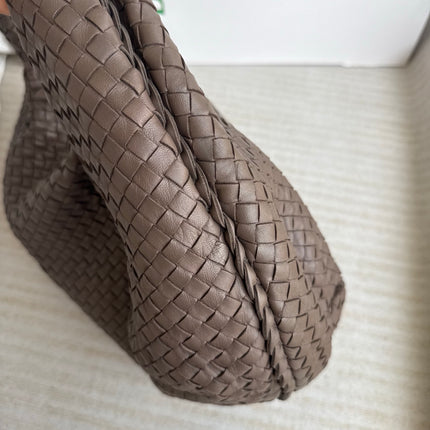 Bottega Veneta Belly Hobo Intreccio Leather Grey Large 54cm
