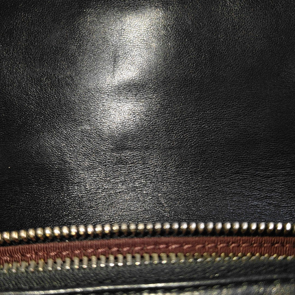 Chanel Small Bicolor Chevron Lambskin Single Flap Bag Black and Gold, 2014-15