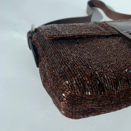 Sold FENDI Baguette chocolate brown beads excellent condition