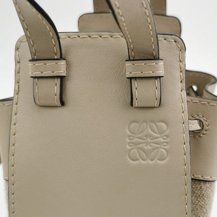 Sold Loewe Hammock Mini Beige Calfskin Leather Top Handle Crossbody Bag