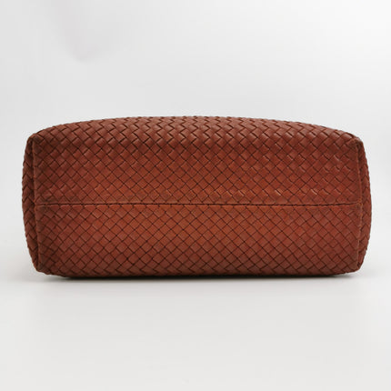 Bottega Veneta Cabat Large Intreccio Leather Tote Bag Brick Red 41cm