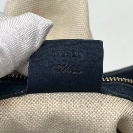 Gucci Jackie 1961 Medium Navy Suede Leather Bag