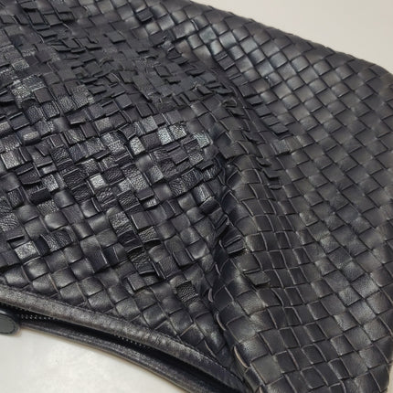 Bottega Veneta Veneta Hobo Midnight Dark Navy Intrecciato Leather Bag 40cm