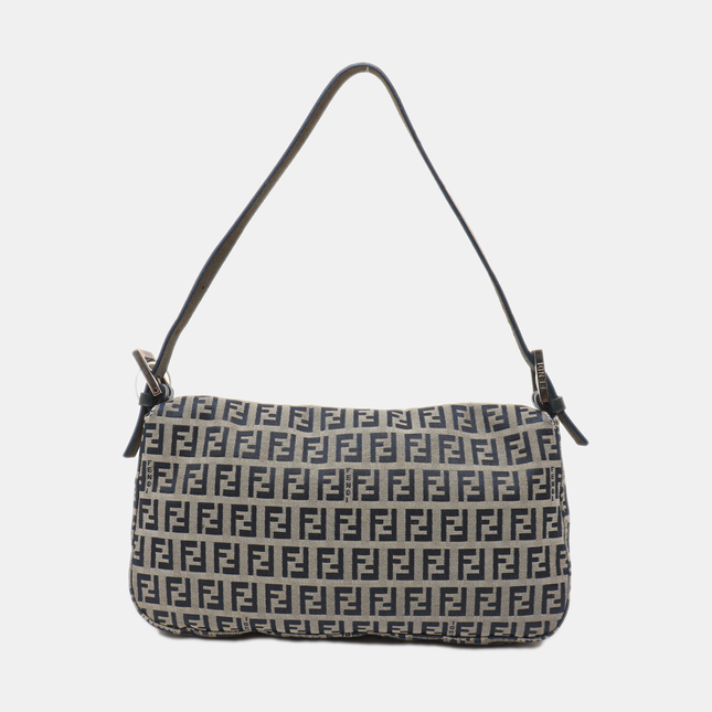 Sold Fendi Baguette Navy Zucchino Print Monogram