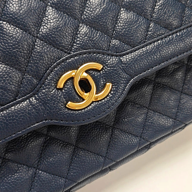 Chanel Paris Limited Medium Navy Caviar Leather Gold Hardware 2015-16