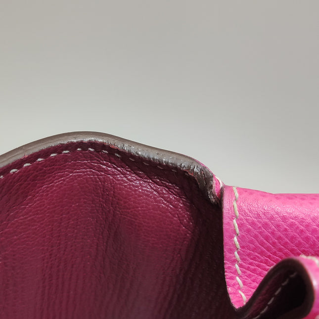 Hermes Kelly 32 Retourne E5 Rose Tyrien Pink Epsom Leather Palladium Hardware 2011