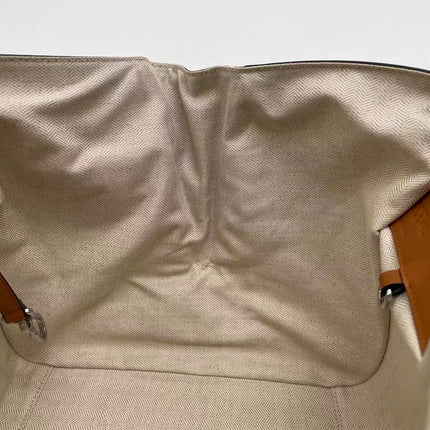 Loewe Hammock Mini Brown Leather Raffia Top Handle Crossbody Bag