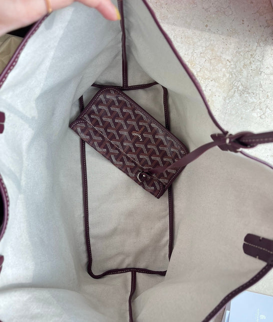 Sold Goyard Saint Louis PM Tote Medium Burgundy