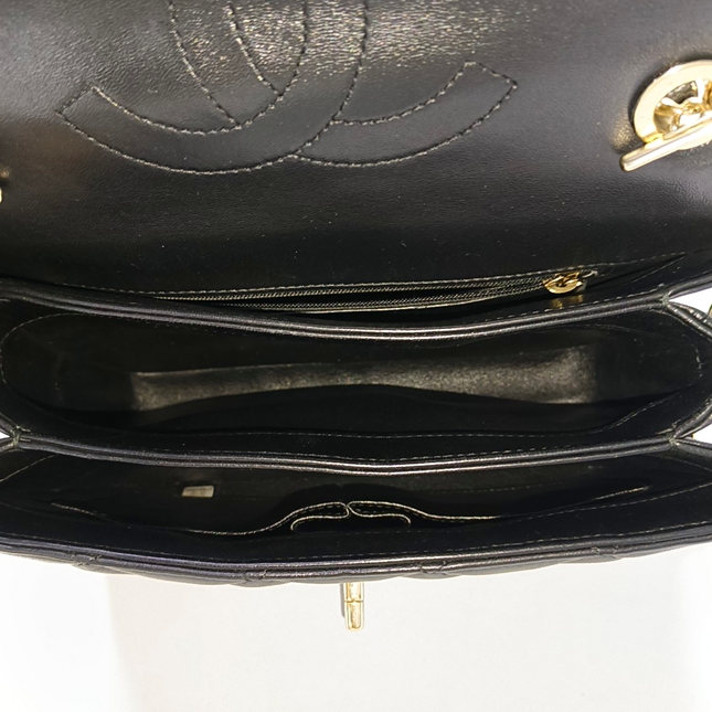 Chanel Trendy CC Small Black Lambskin Leather Gold Hardware