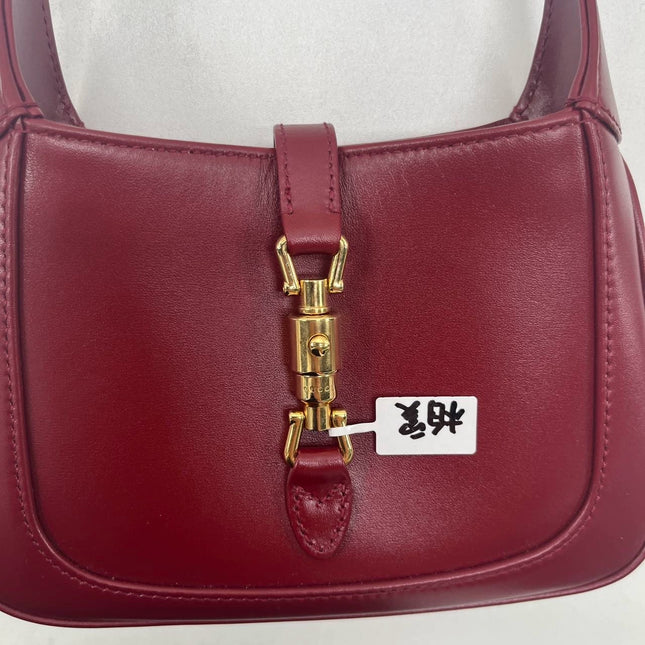 Gucci Jackie 1961 Mini Red Burgundy Leather Bag