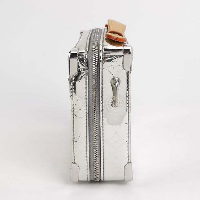 Louis Vuitton Soft Trunk Silver Patent Leather Monogram Crossbody Bag