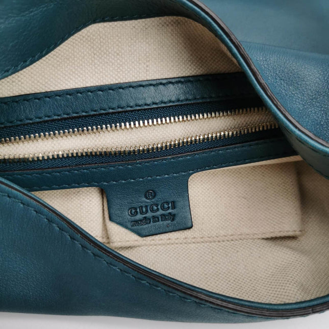 Sold Gucci Jackie 1961 Soft Navy Leather Bag Medium