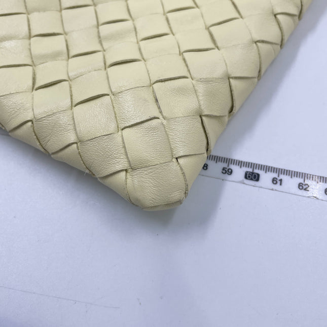 Bottega Veneta Hop Large Leather Pale Cream Yellow Hobo Bag