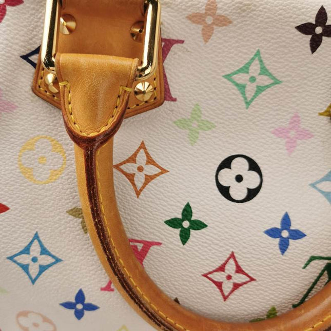 Louis Vuitton x Takashi Murakami Speedy 30 Lock White Multicolor