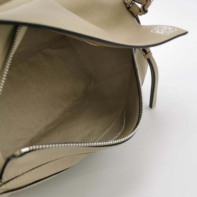 Loewe Puzzle Medium Sand Beige Calfskin Leather Bag