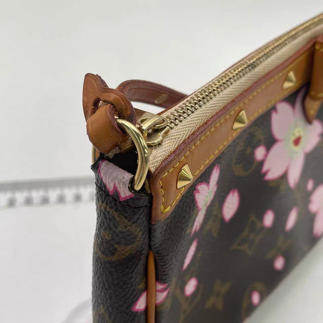 Louis Vuitton x Takashi Murakami Cherry Blossom Pochette Accessoire Brown Monogram
