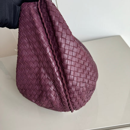 Sold Bottega Veneta Belly Hobo Intrecciato Burgundy Large 50cm