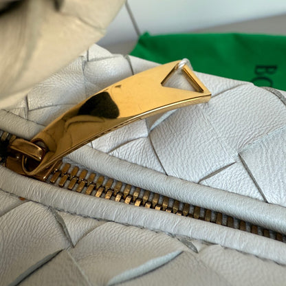 Bottega Veneta Jodie Mini White Leather Gold Hardware