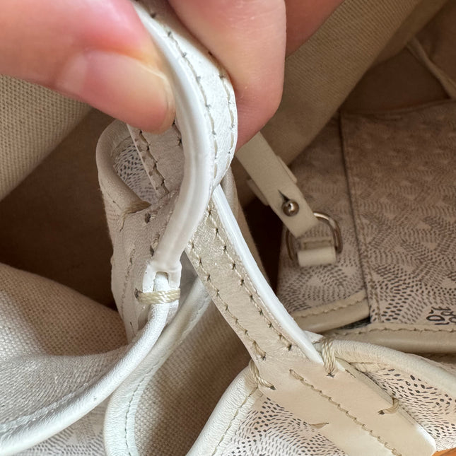 Goyard Saint Louis GM Tote Large White Goyardine Canvas 2011