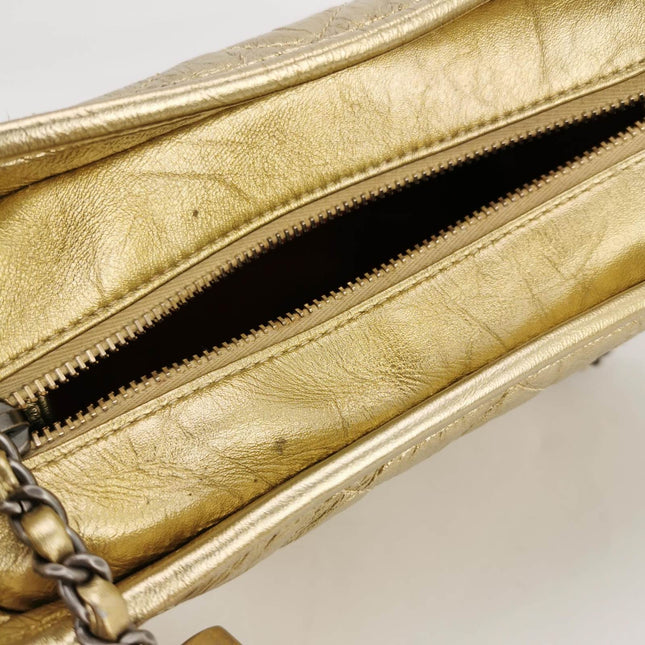 Chanel Gabrielle Hobo 2019 Gold Leather Small Crossbody Bag