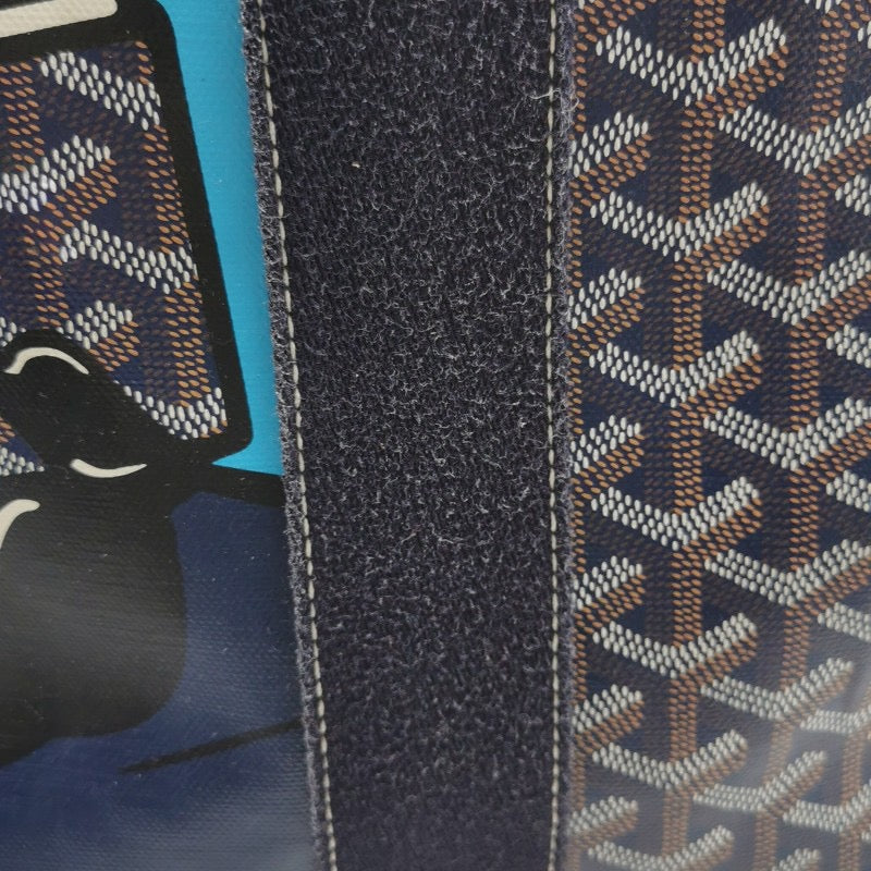 Goyard Villette Large Navy French Bulldog Shopping Tote