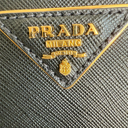 Prada Galleria Saffiano Leather Large Black with Strap