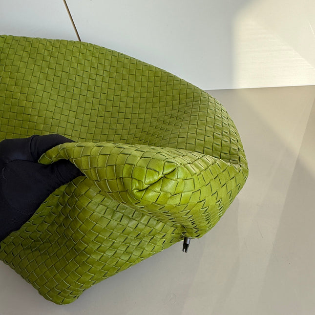 Bottega Veneta Maxi Convertible Tote Bag Hobo Green Leather Two-way Carry 52cm