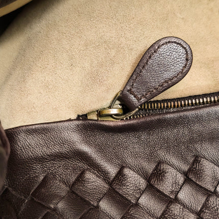Bottega Veneta Garda Dark Brown Intrecciato Nappa Leather Large 33cm
