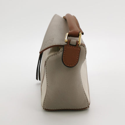 Loewe Puzzle Mini Tricolor Grey Calfskin Leather Crossbody Bag