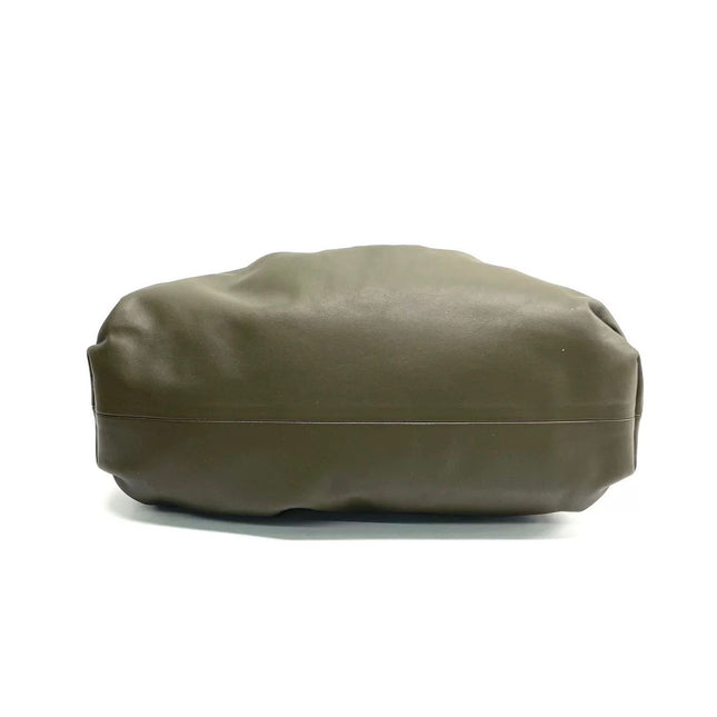 Bottega Veneta Pouch Calfskin Leather Dark Green Large