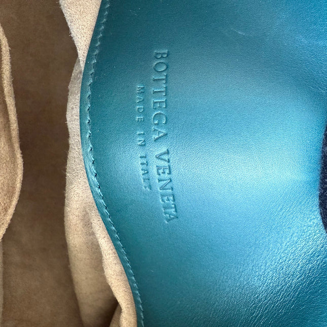 Bottega Veneta Roma Intrecciato Nappa Leather Peacock Green With Strap Small 30cm