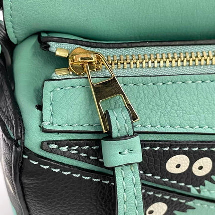 Loewe x Studio Ghibli Collection Susuwatari Mini Puzzle Green Crossbody Bag