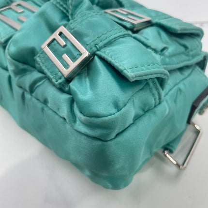 Fendi Baguette Cargo Multipocket Tiffany Blue Nylon 3-way Bag