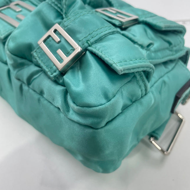 Fendi Baguette Cargo Multipocket Tiffany Blue Nylon 3-way Bag