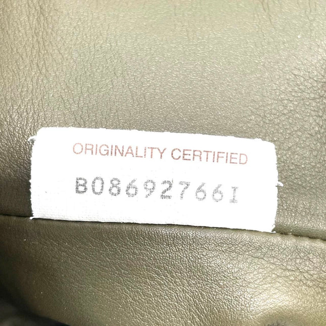 Bottega Veneta Pouch Calfskin Leather Dark Green Large