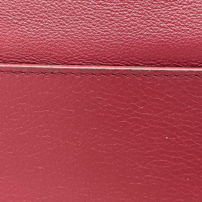 Loewe Amazona 36 Medium Burgundy Leather Dragon Lock Gold-tone Hardware