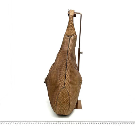 Gucci Jackie Brown Python Leather Gold Hardware