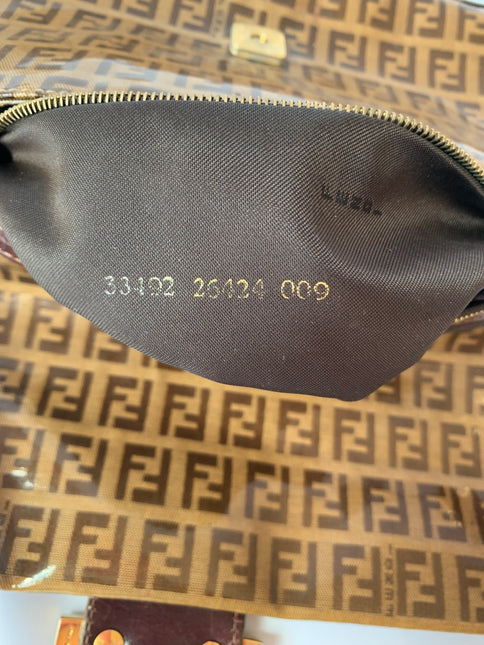 Sold FENDI Baguette Zucchini Print Patent Leather