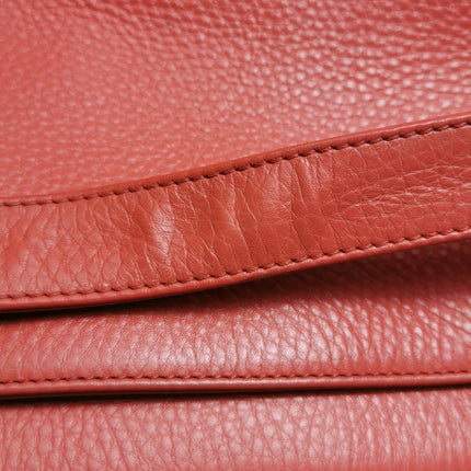 Chanel Cerf Executive Medium Coral Pink Leather Handbag with Strap 35cm