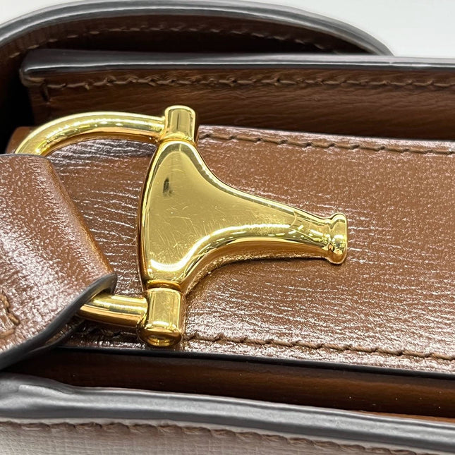 Sold Gucci 1955 Horsebit Shoulder Bag Caramel Brown Small Leather Never Worn