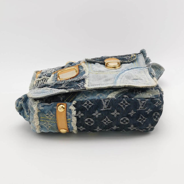 Louis Vuitton Postie Patchwork Monogram Denim Blue Messenger Bag