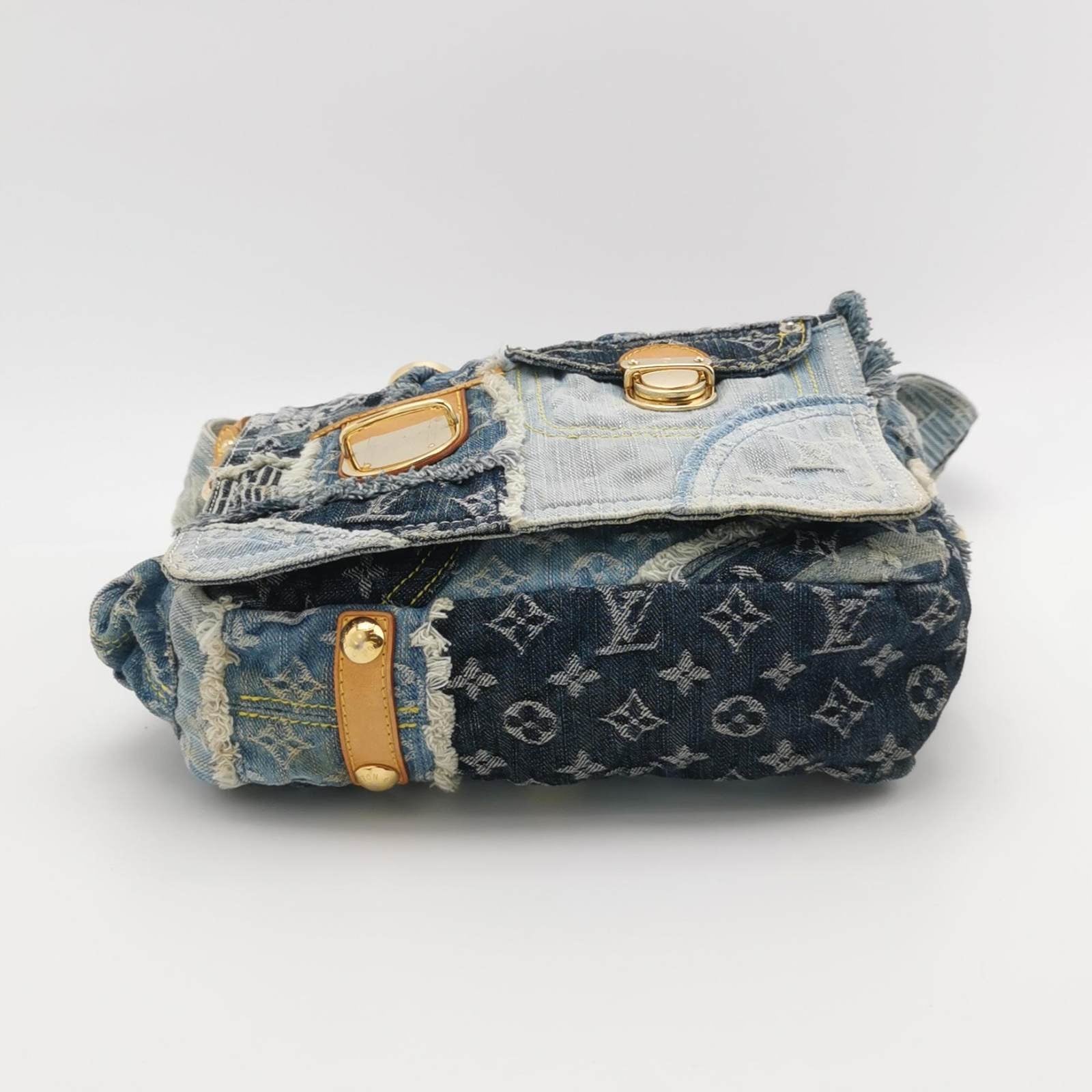 Louis Vuitton Postie Patchwork Monogram Denim Blue Messenger Bag