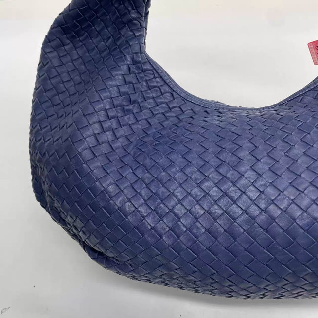 Bottega Veneta Belly Hobo Intrecciato Leather Navy Large 45