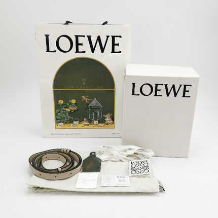 Sold Loewe Hammock Mini Beige Calfskin Leather Top Handle Crossbody Bag