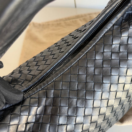 Bottega Veneta Belly Hobo Intrecciato Black Nappa Leather Small 40cm
