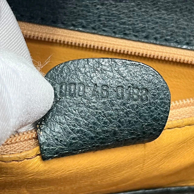 Gucci Bamboo 1947 Top Handle Bag Leather Small Dark Green